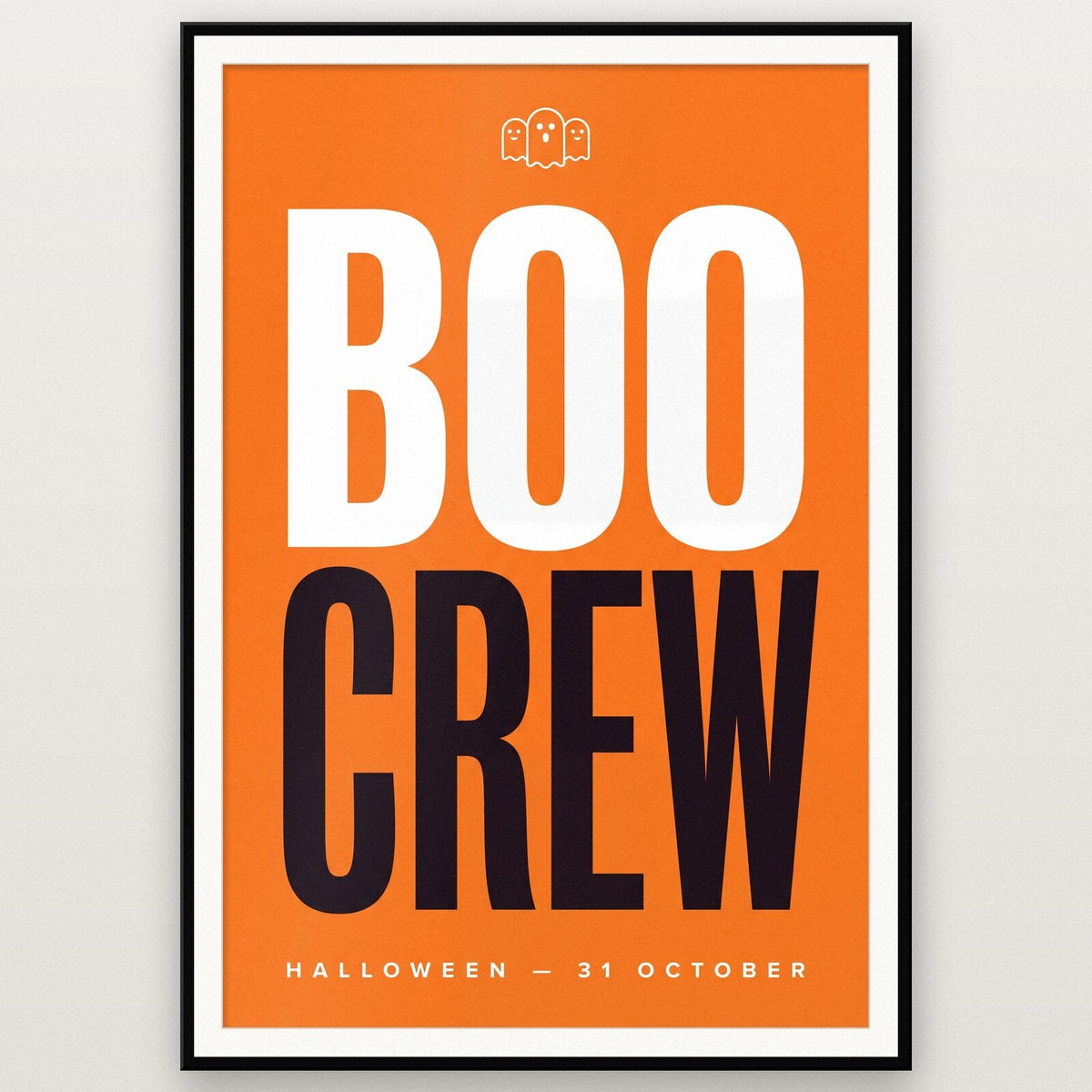 Boo Crew Halloween Typography Art Print