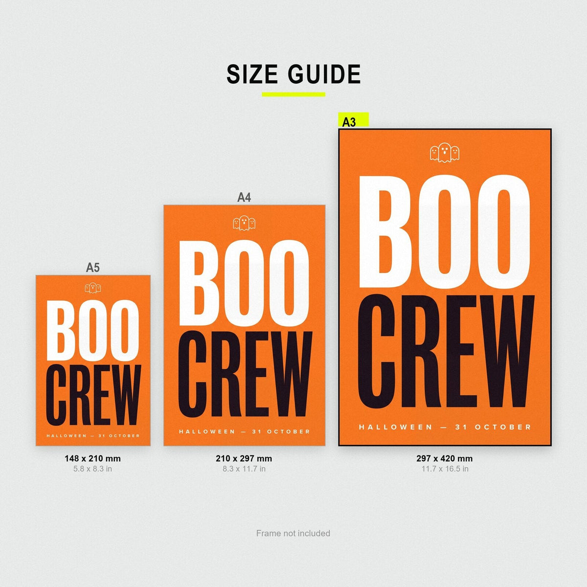 Boo Crew Halloween Typography Art Print