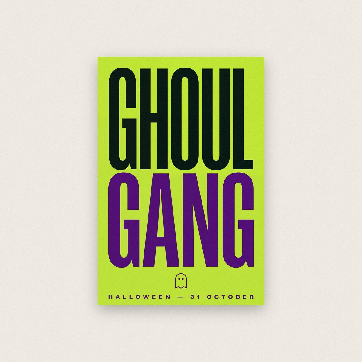 Ghoul Gang Halloween Typography Art Print