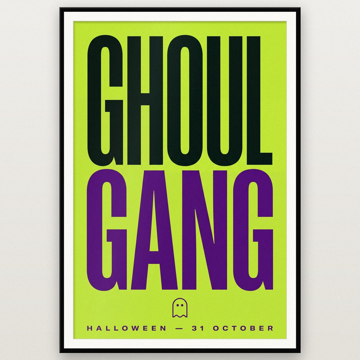 Ghoul Gang Halloween Typography Art Print