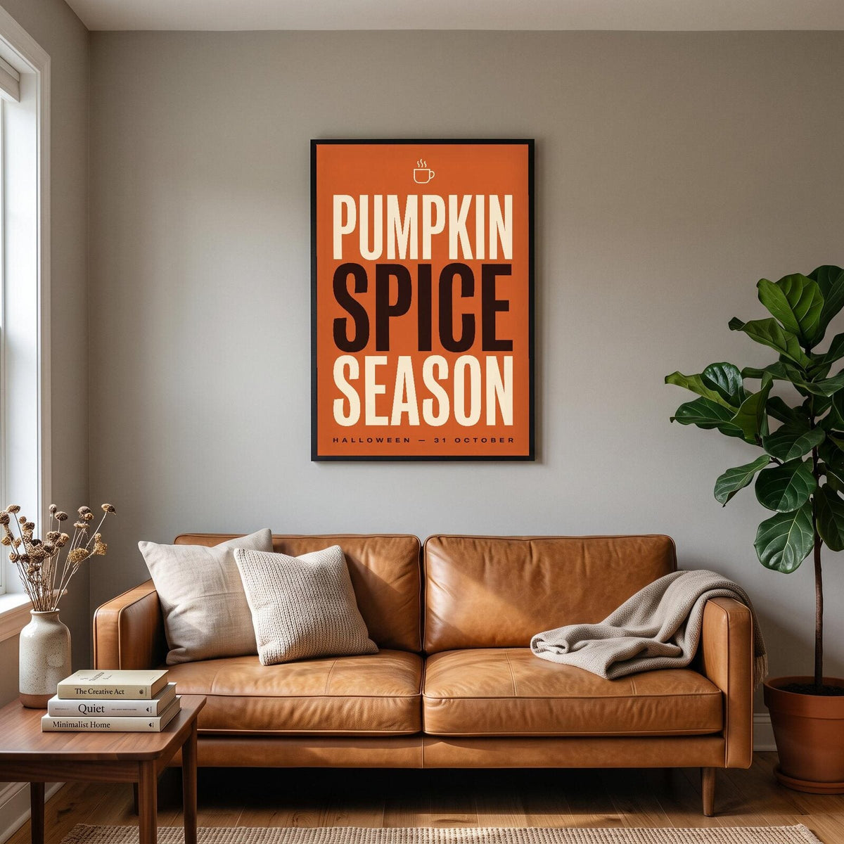 Pumpkin Spice Season Halloween Typography Art Print