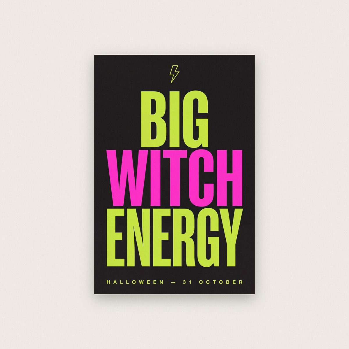 Big Witch Energy Halloween Typography Art Print