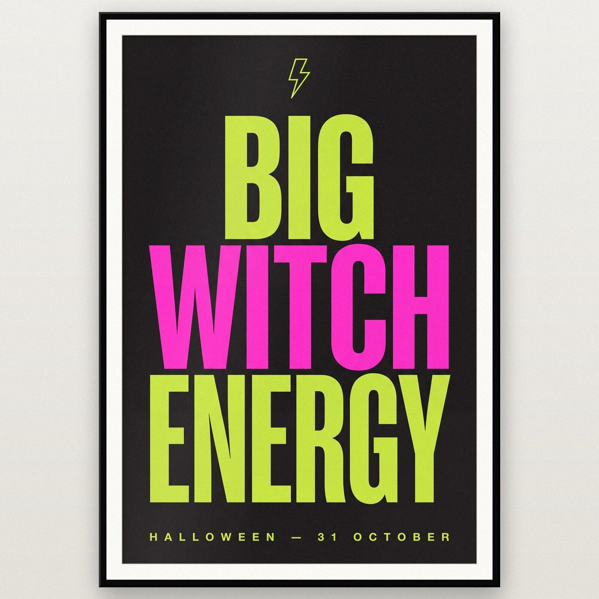 Big Witch Energy Halloween Typography Art Print