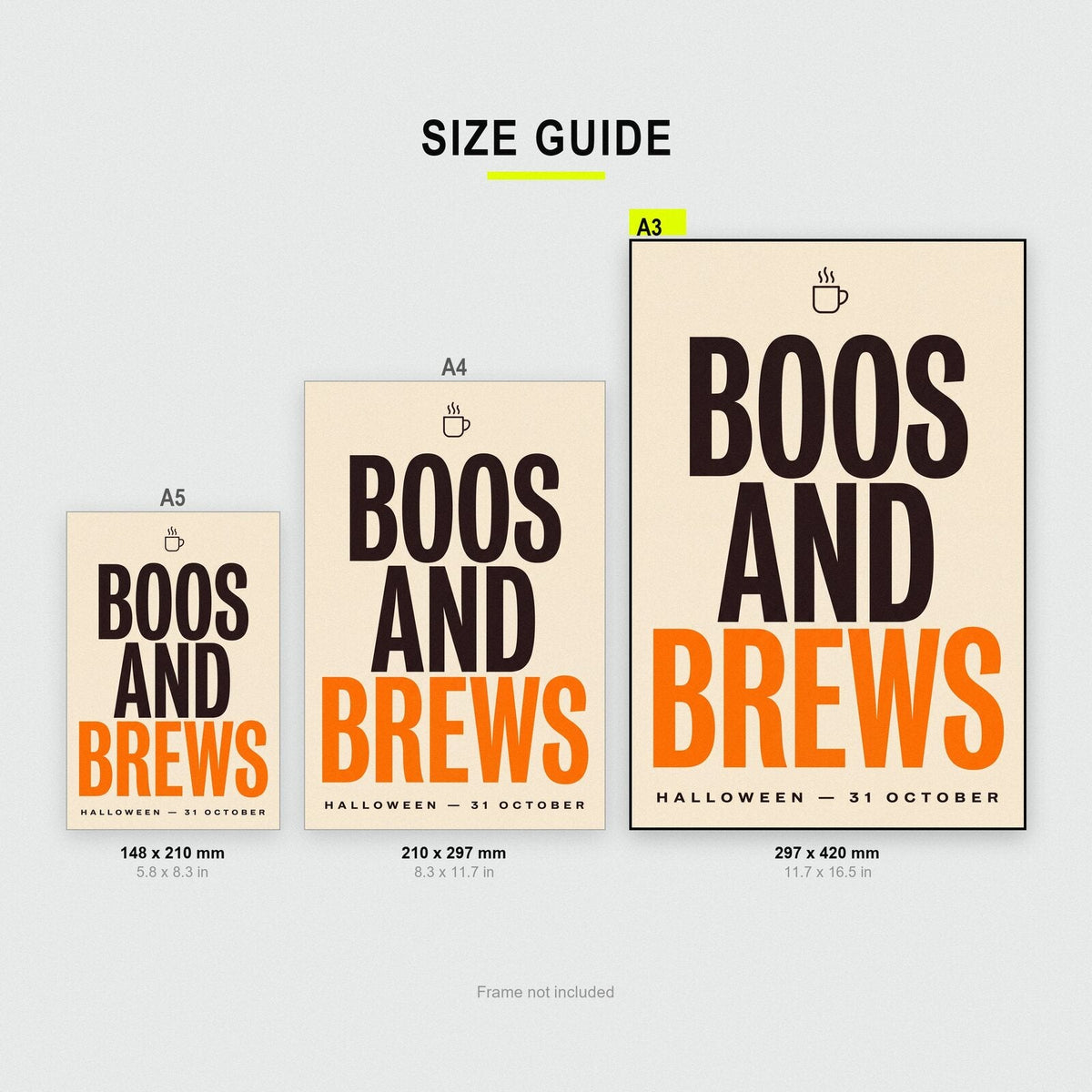 Boos And Brews Halloween Typography Art Print