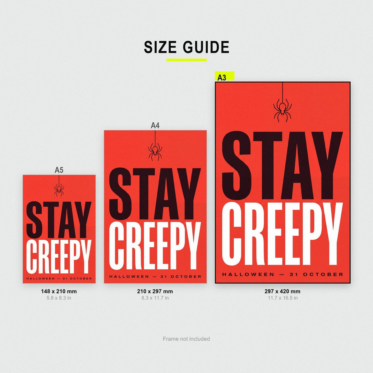 Stay Creepy Halloween Typography Art Print