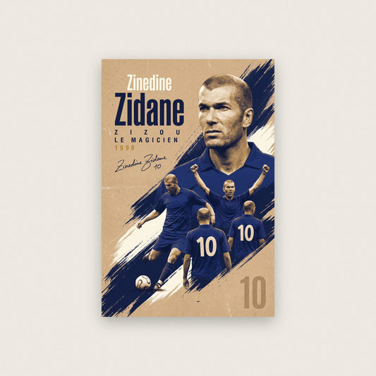 Zinedine Zidane Zizou Le Magicien Football Art Print