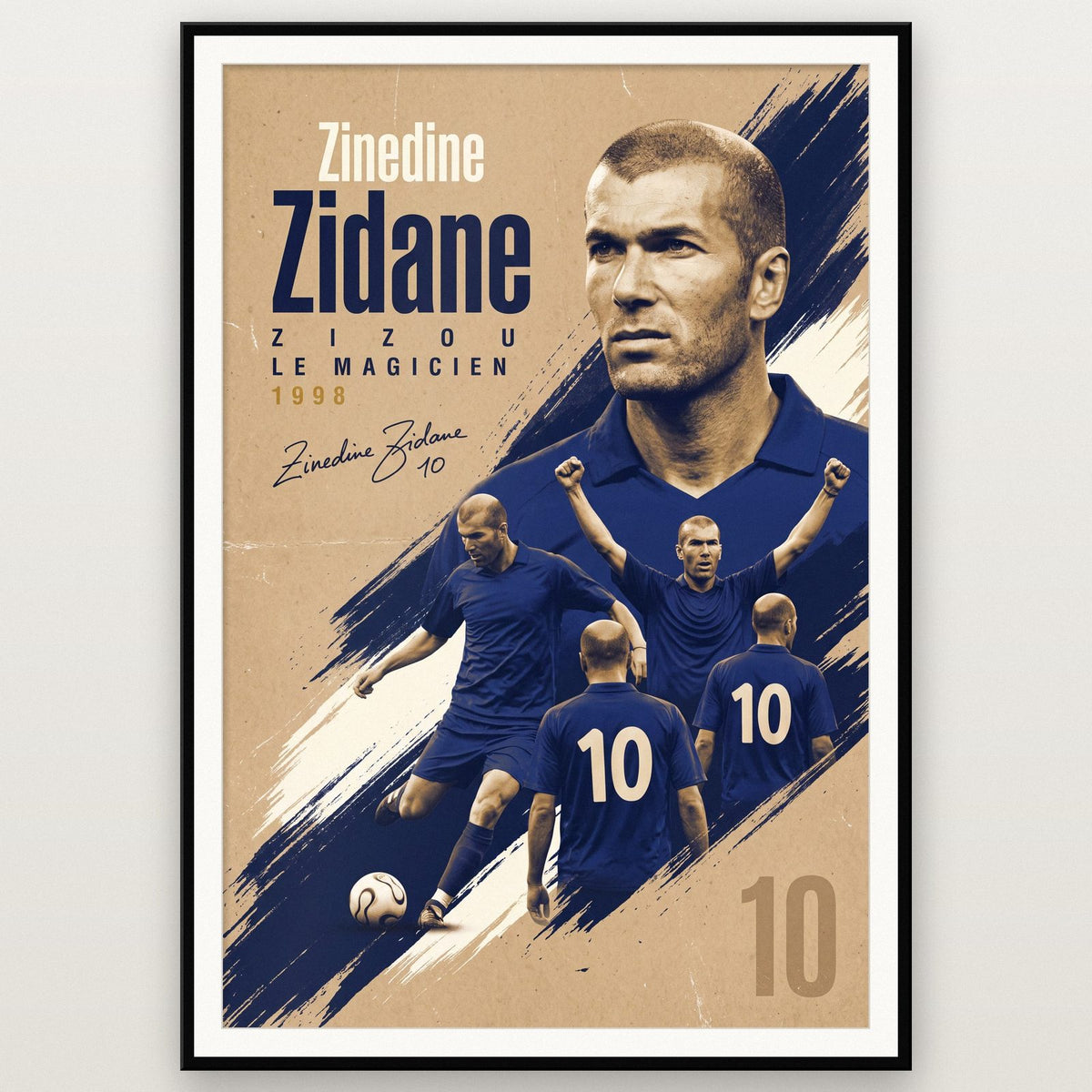 Zinedine Zidane Zizou Le Magicien Football Art Print