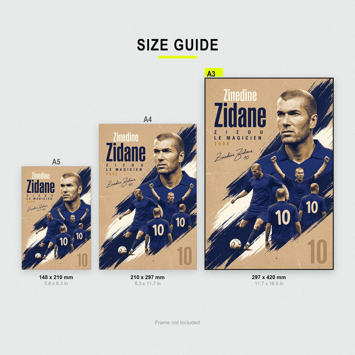 Zinedine Zidane Zizou Le Magicien Football Art Print