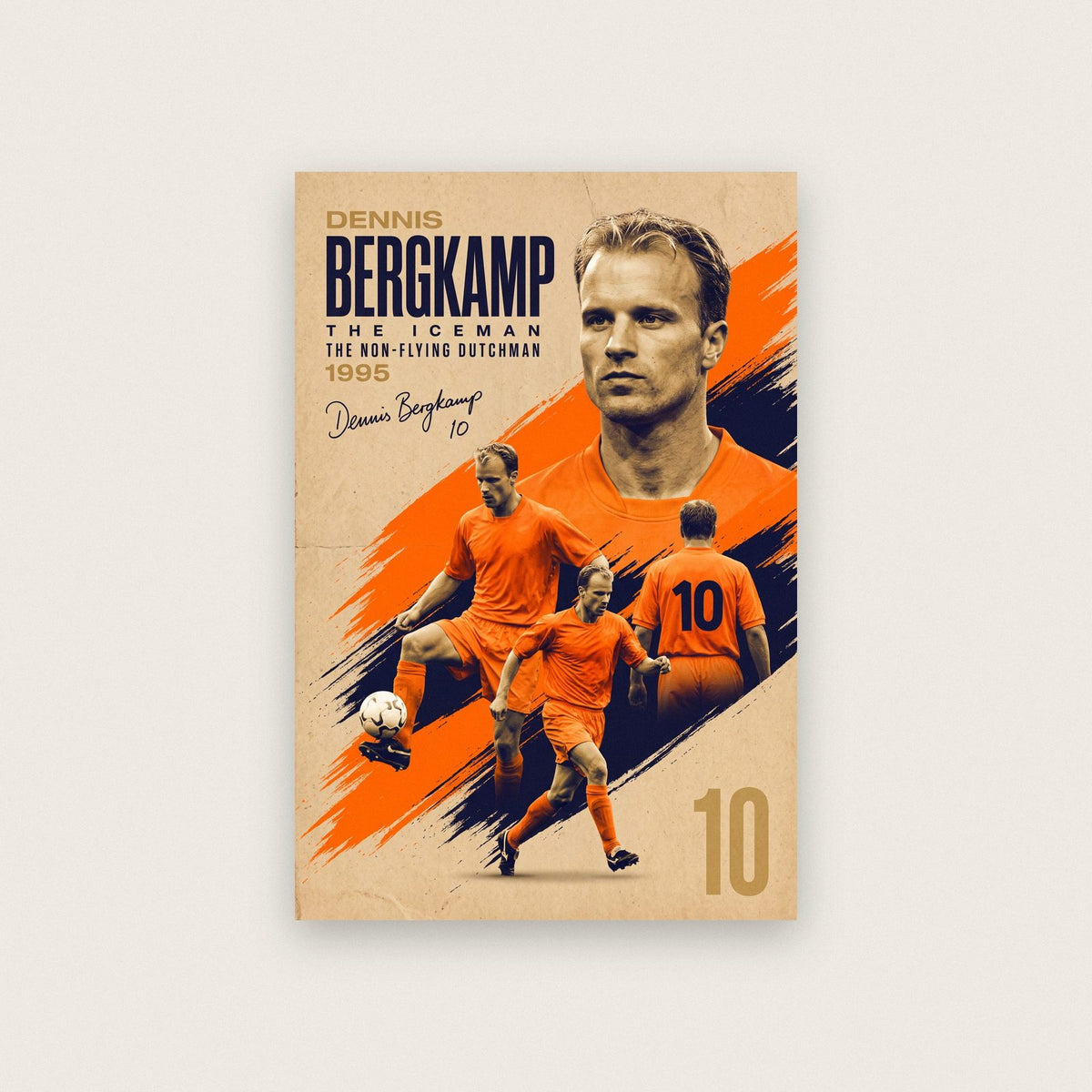 Dennis Bergkamp The Iceman Football Art Print