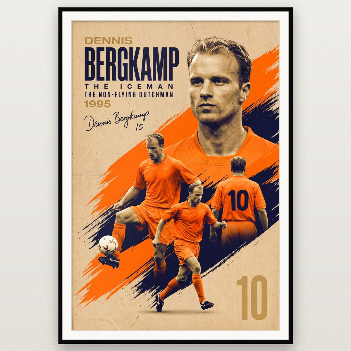 Dennis Bergkamp The Iceman Football Art Print
