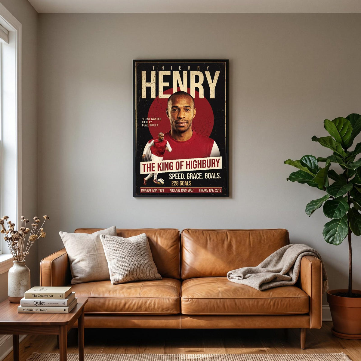 Thierry Henry King Of Highbury Football Art Print