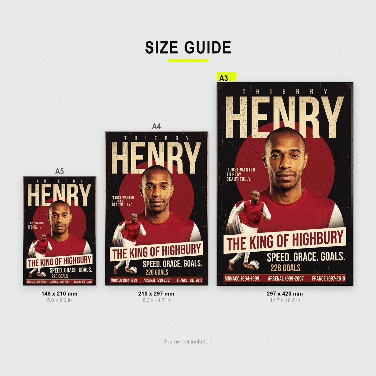 Thierry Henry King Of Highbury Football Art Print