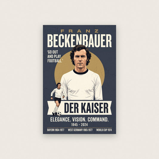 Franz Beckenbauer Vintage Football Poster