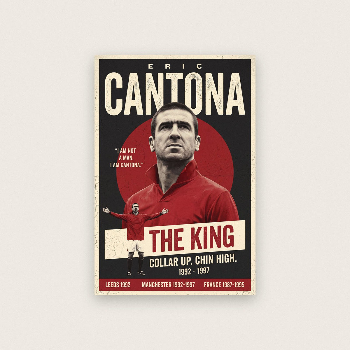 Eric Cantona The King Football Art Print