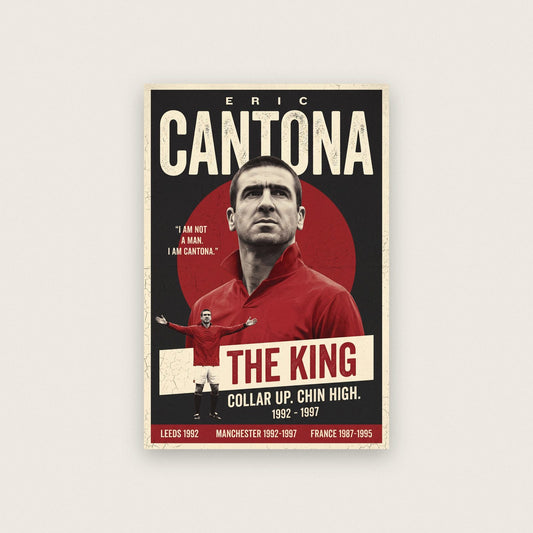 Eric Cantona The King Football Art Print