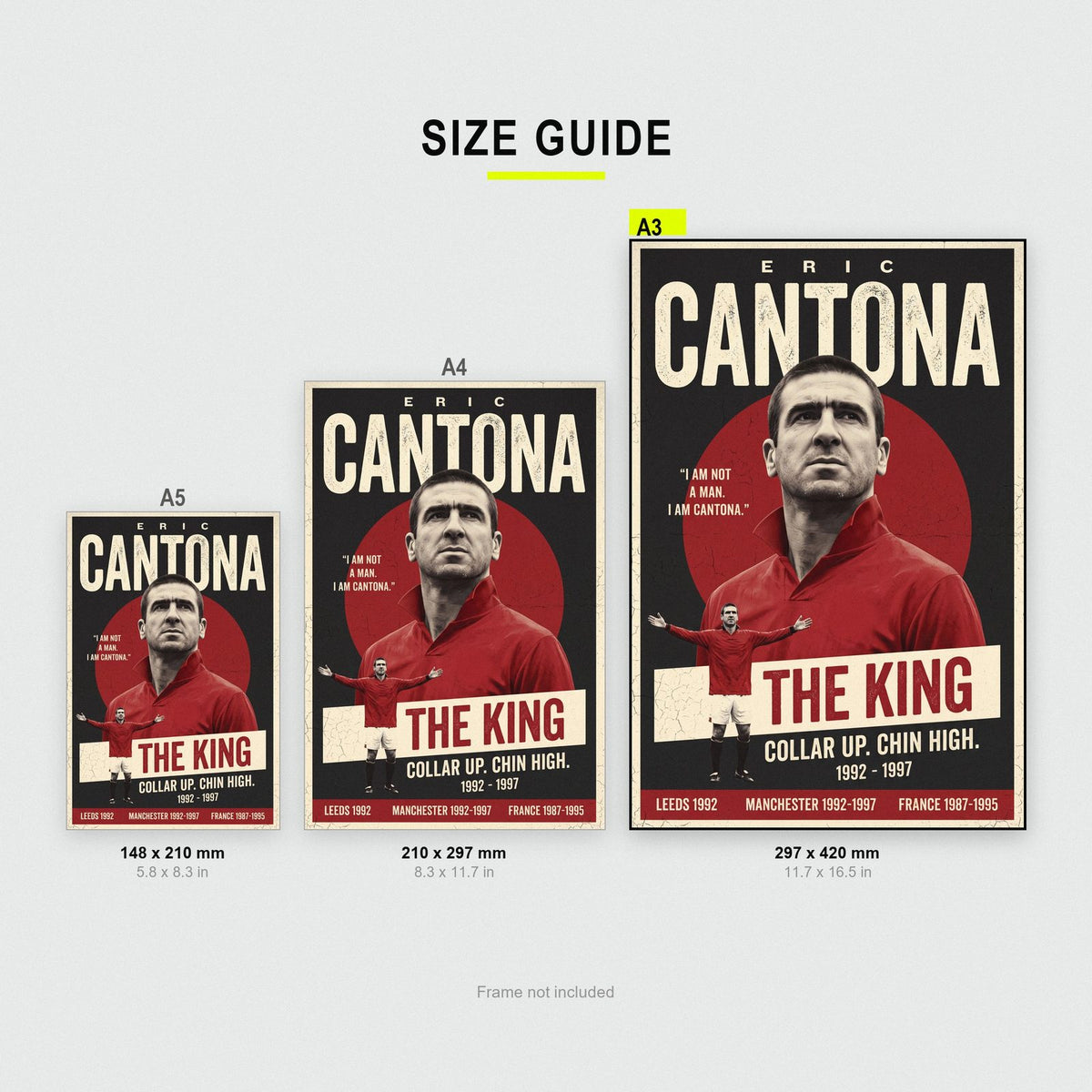 Eric Cantona The King Football Art Print