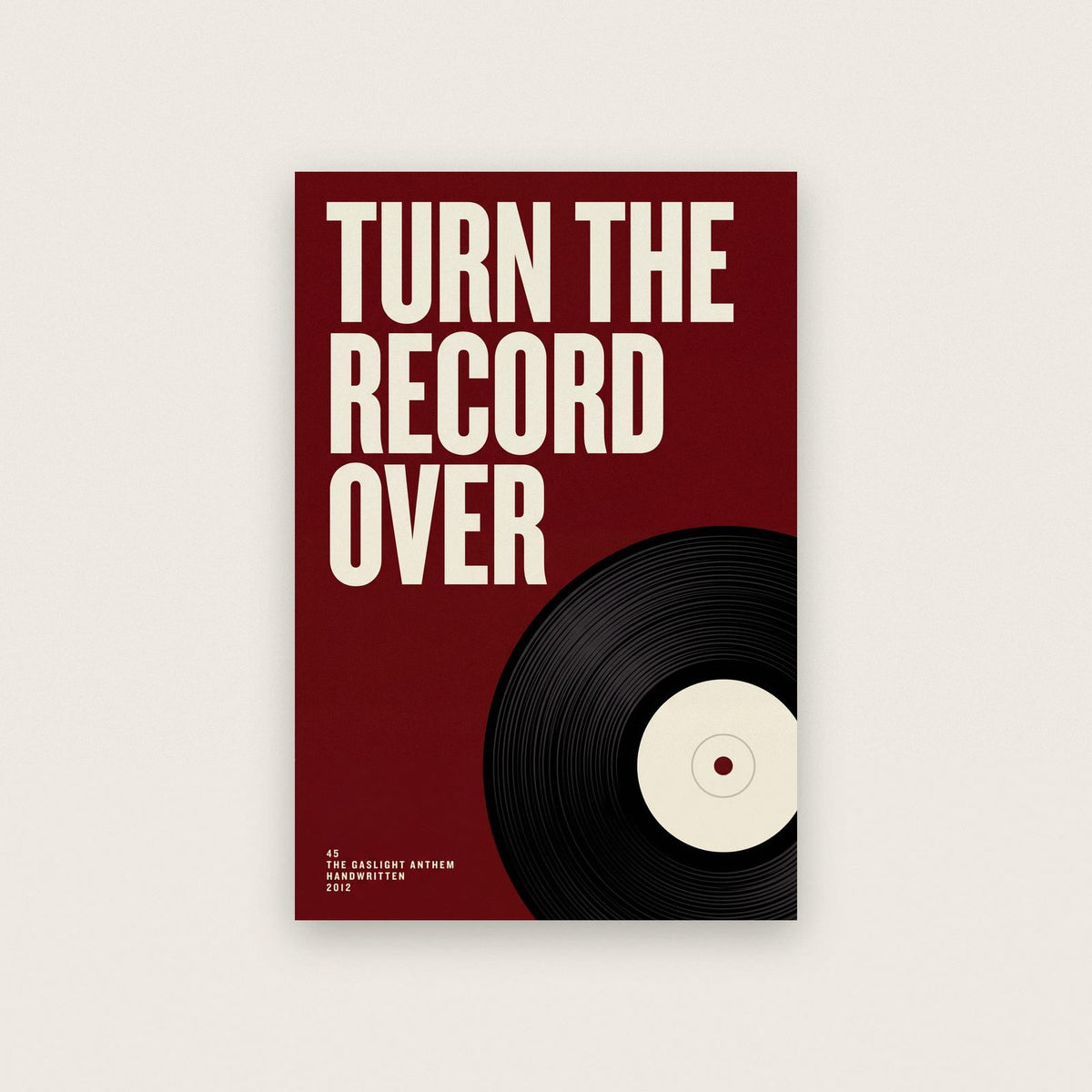 45 Lyrics Print