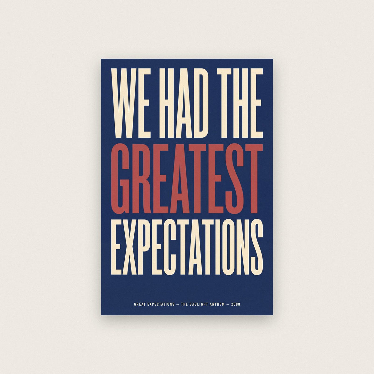 Great Expectations Lyrics Print