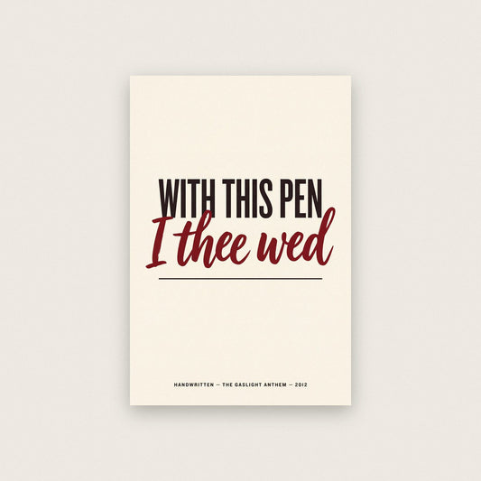 Handwritten Lyrics Print