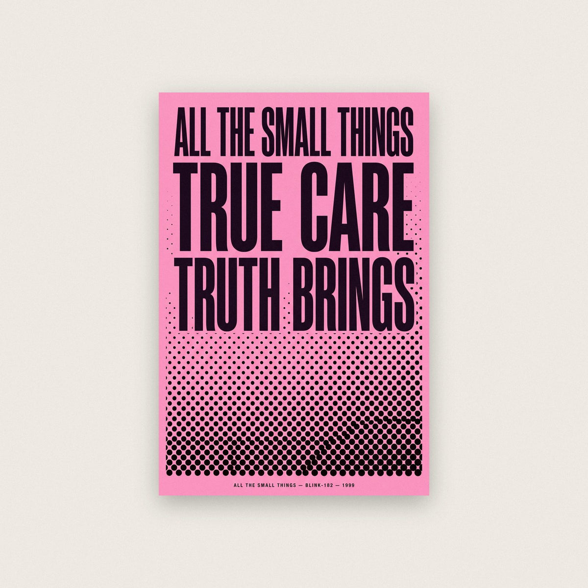 All The Small Things Lyrics Print