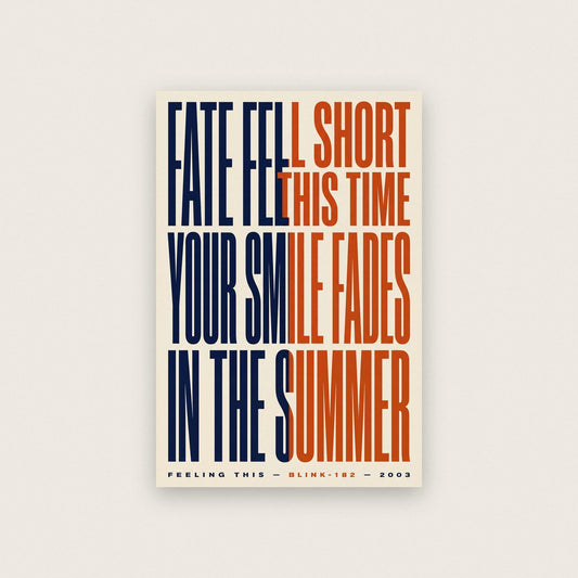 Feeling This Lyrics Print