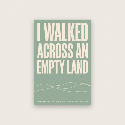 Somewhere Only We Know Lyrics Print