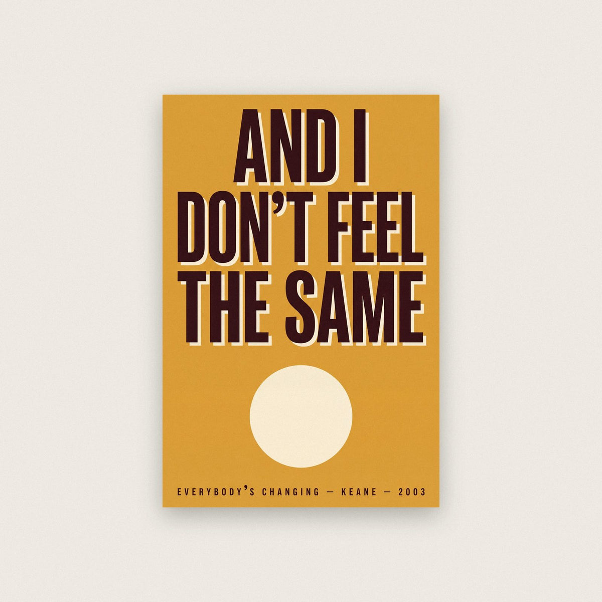 Everybody's Changing Lyrics Print