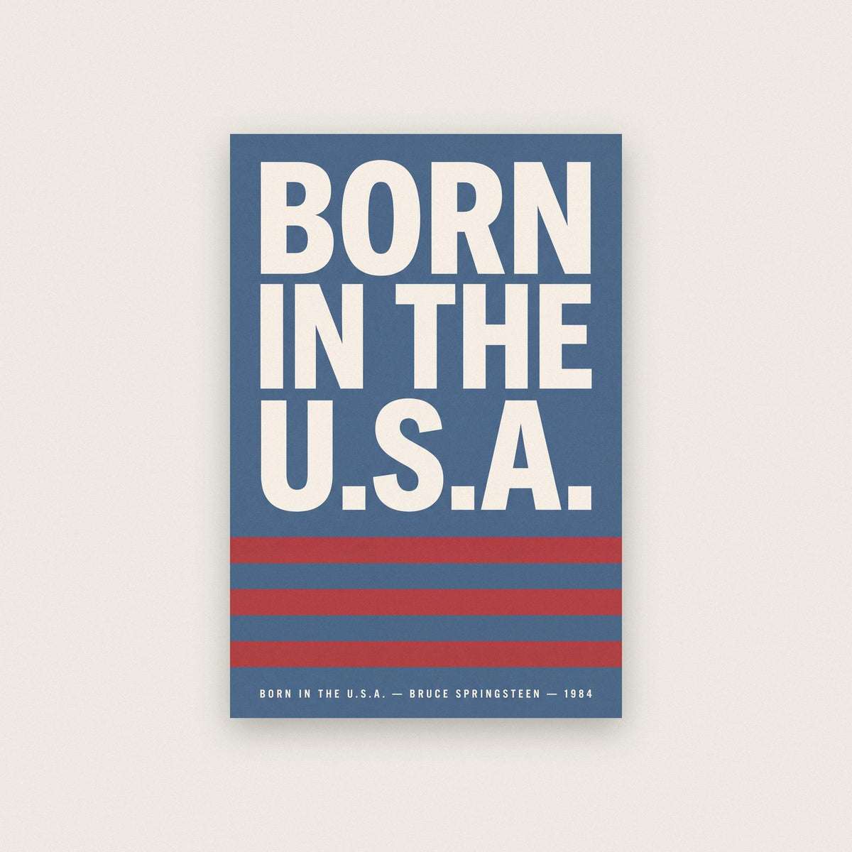 Born In The USA Lyric Art Print