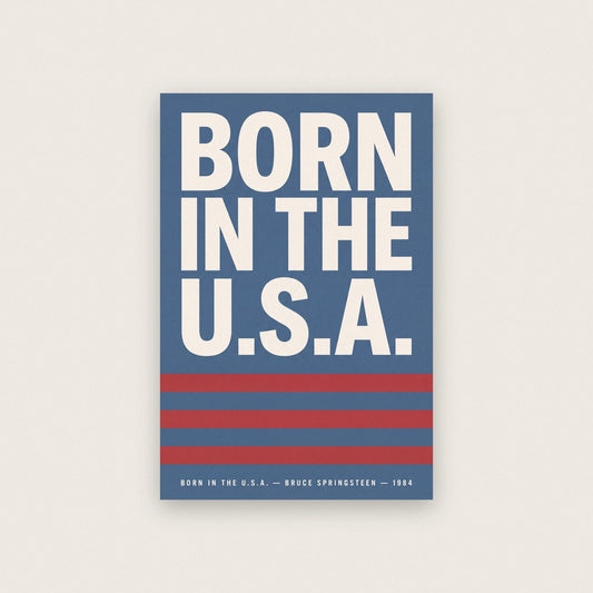 Born In The USA Lyric Art Print