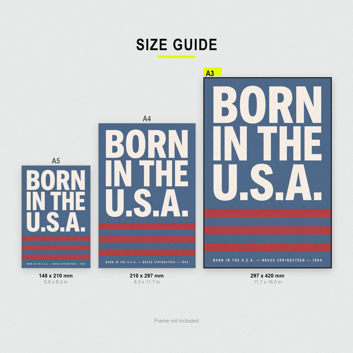 Born In The USA Lyric Art Print