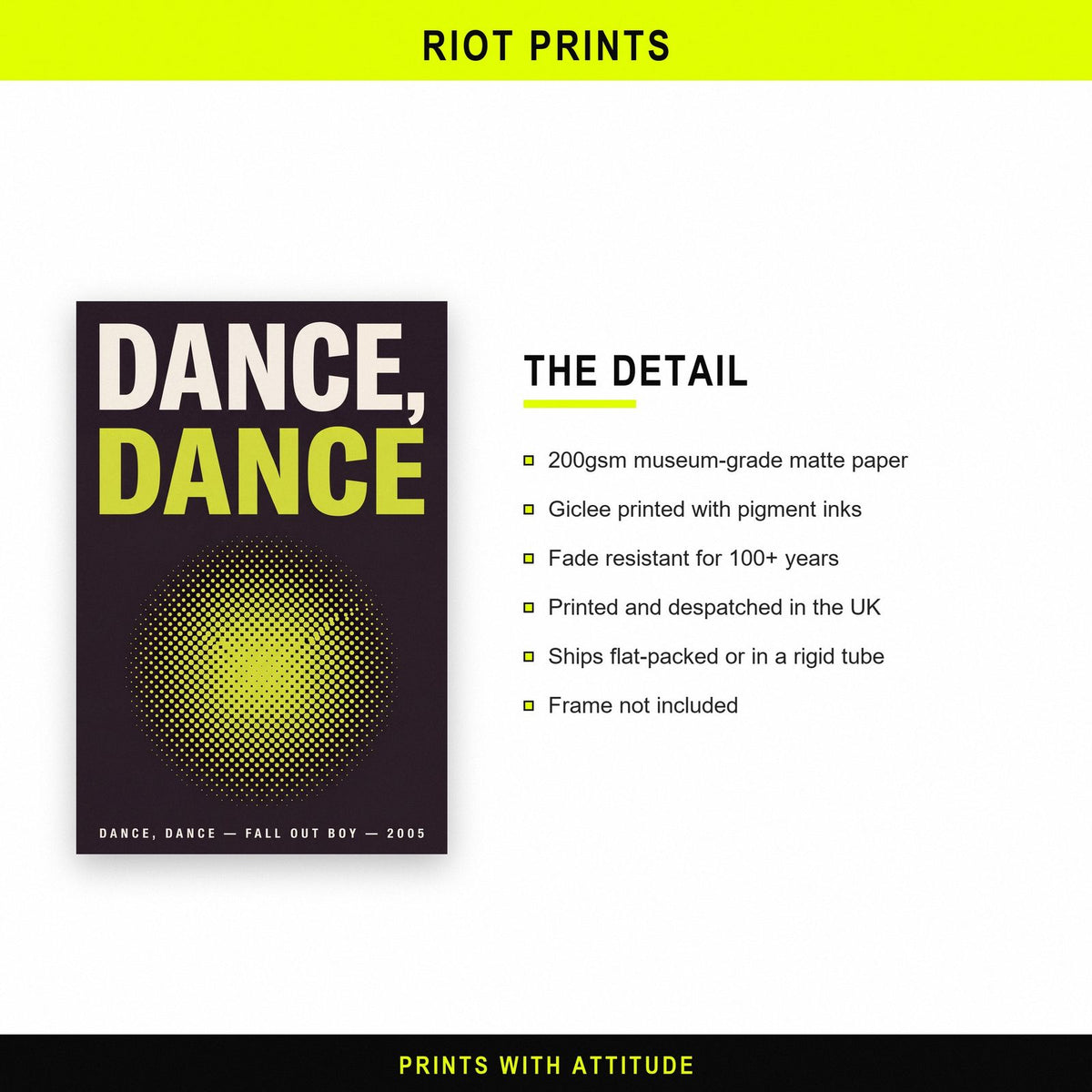 Dance Dance Lyric Art Print