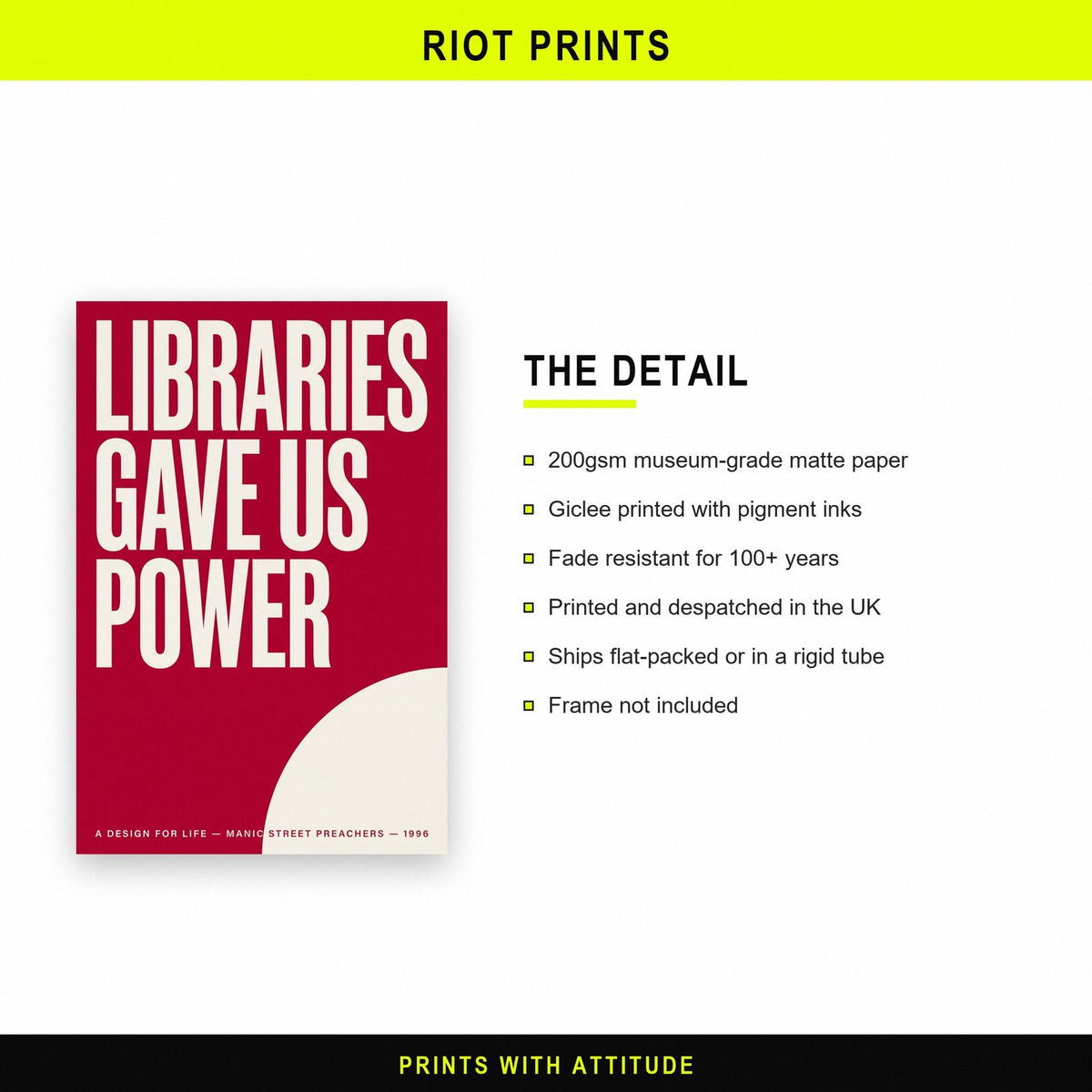 A Design For Life Lyrics Print paper and printing specification