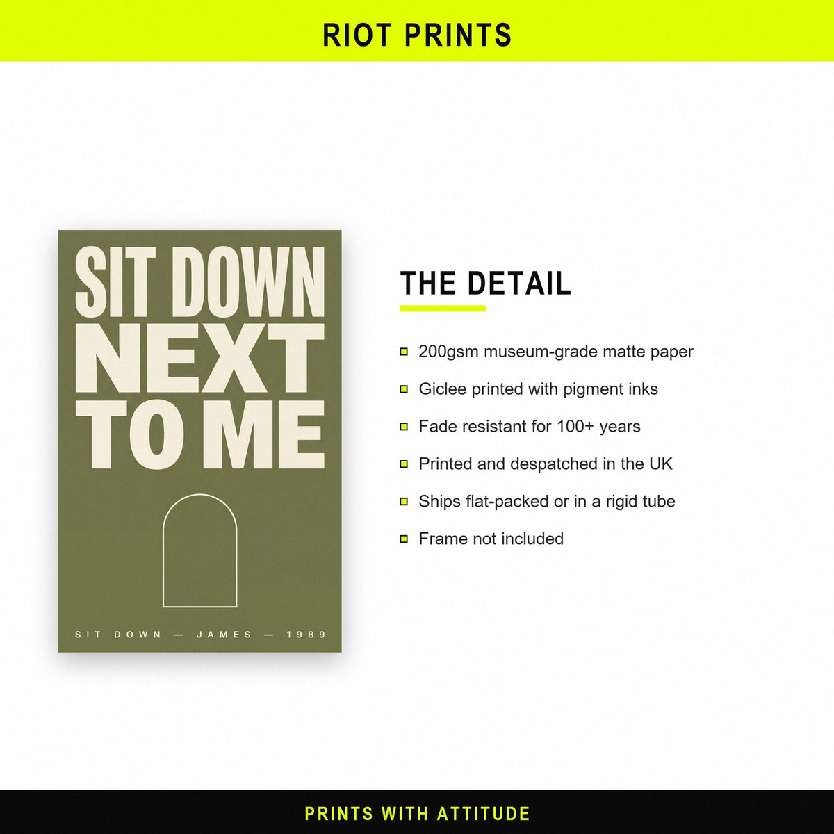 Sit Down Lyrics Print paper and printing specification