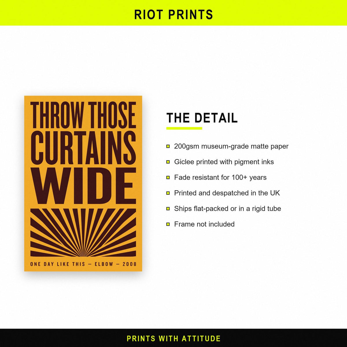 One Day Like This Lyrics Print paper and printing specification