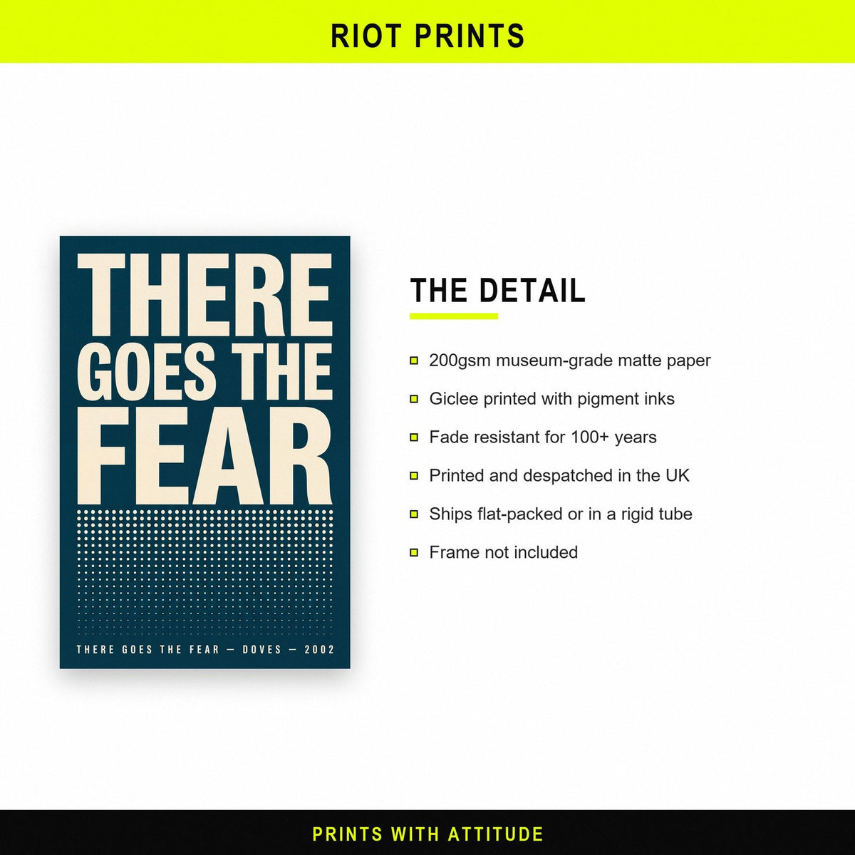 There Goes The Fear Lyrics Print paper and printing specification
