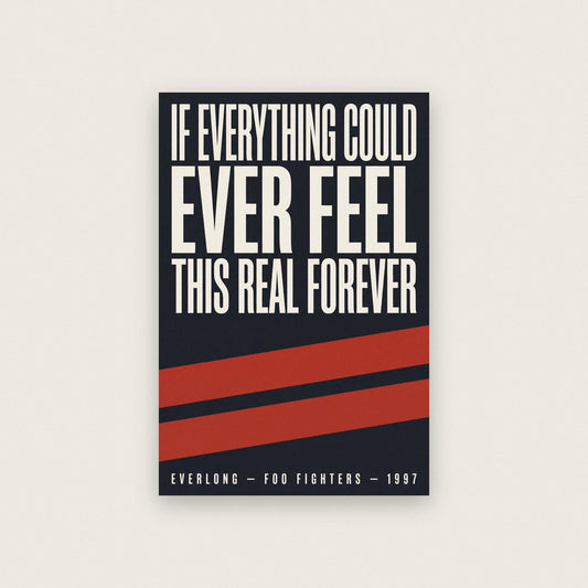 Everlong Lyrics Print