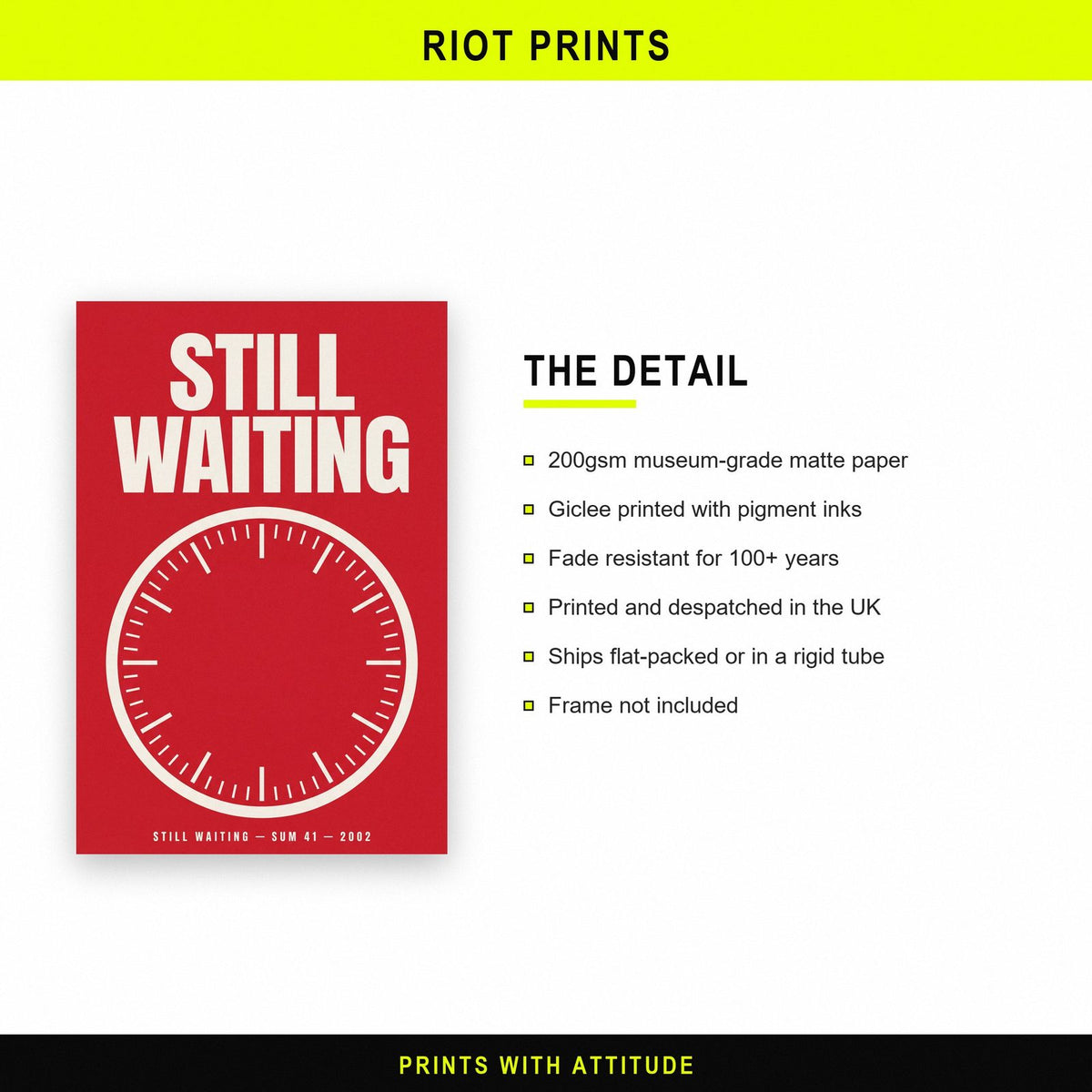 Still Waiting Lyrics Print paper and printing specification