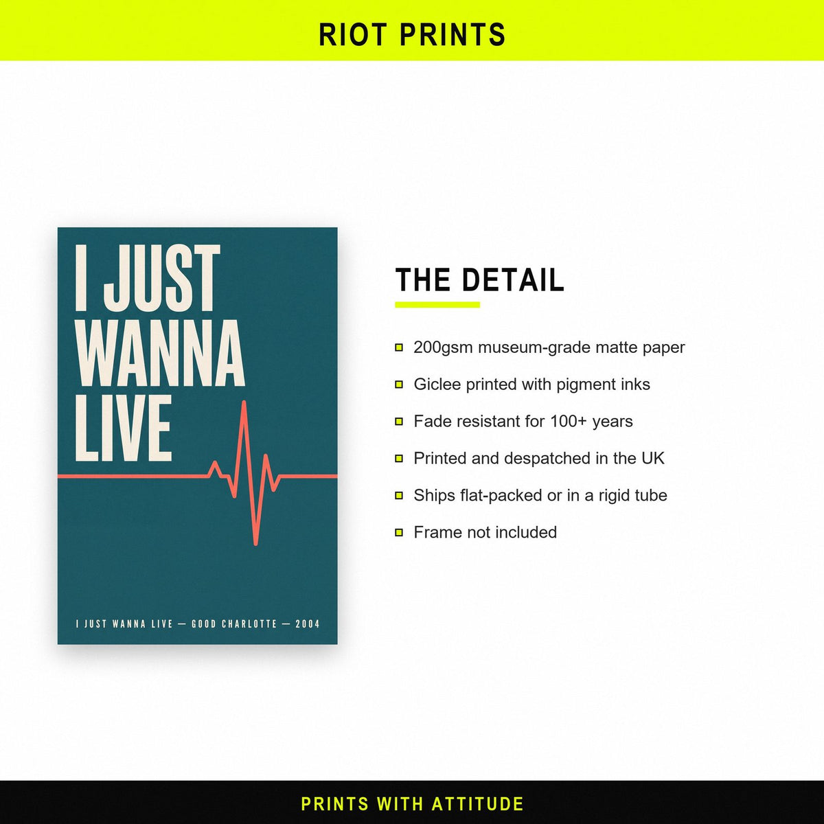 I Just Wanna Live Lyrics Print paper and printing specification