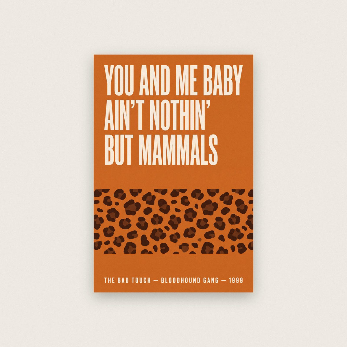 The Bad Touch Lyrics Print