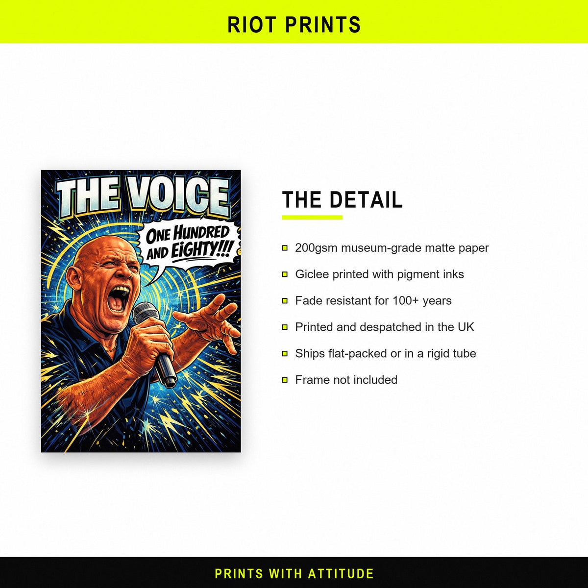 The Voice One Hundred And Eighty Darts Art Print