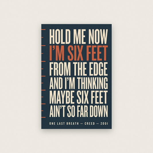One Last Breath Lyrics Print