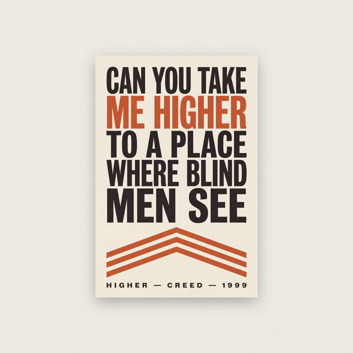 Higher Lyrics Print