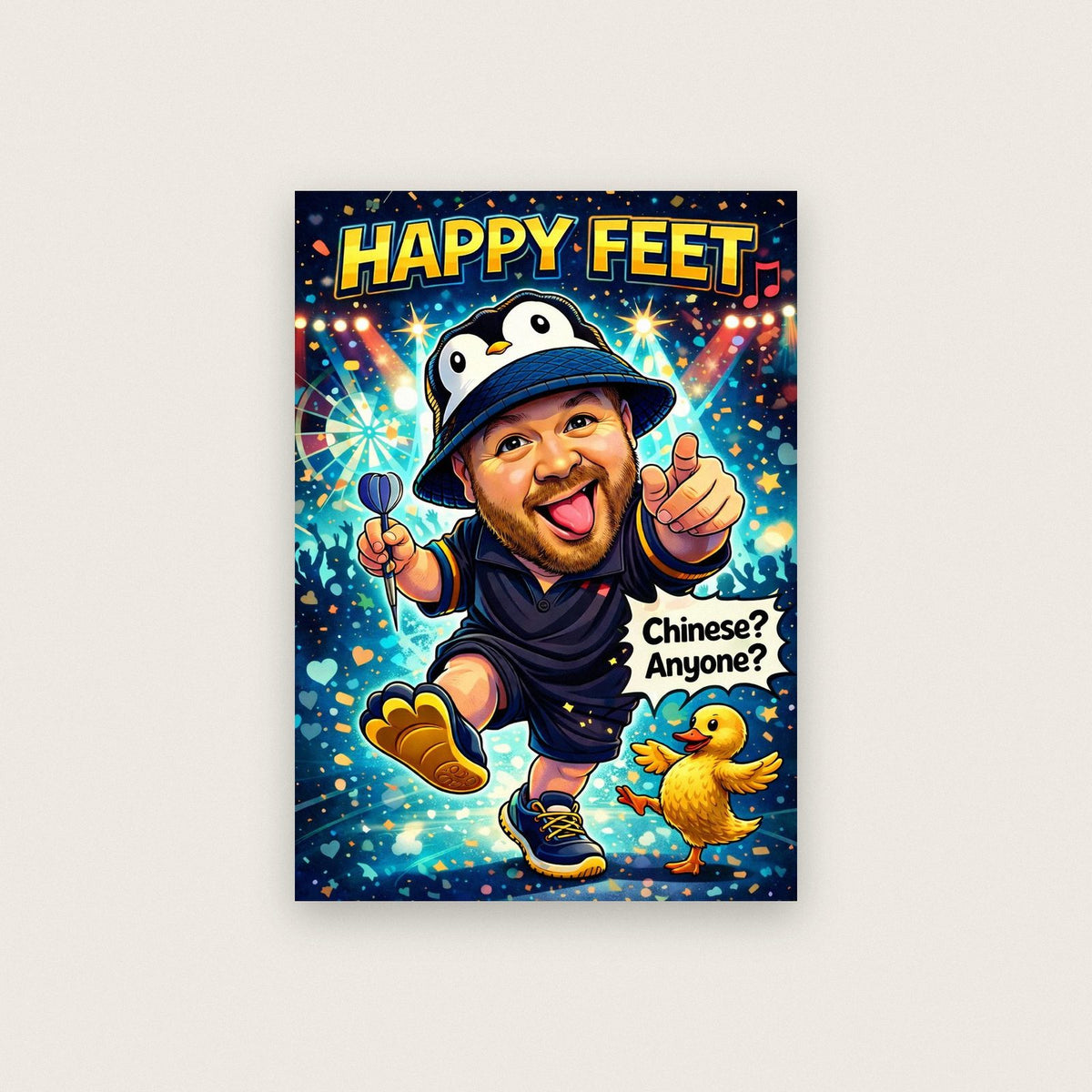 Happy Feet Darts Poster