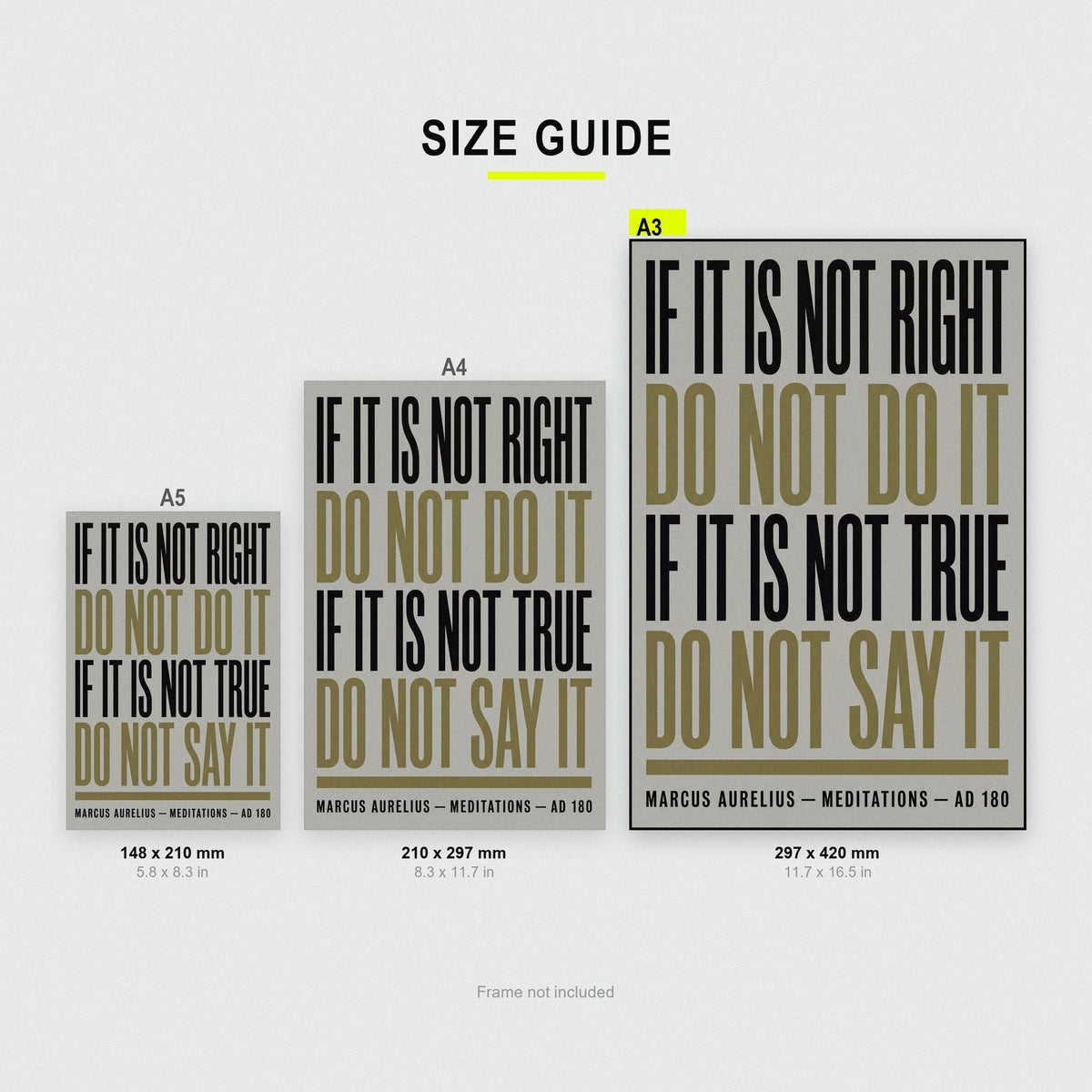 Marcus Aurelius If It Is Not Right Stoic Quote Art Print