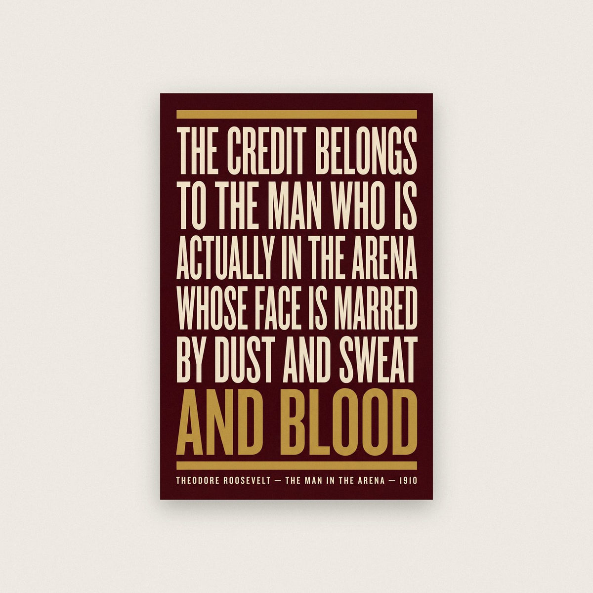 Man In The Arena Print