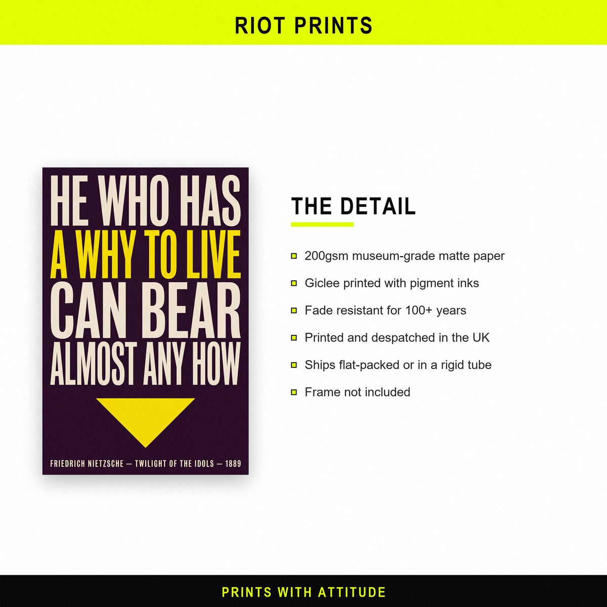 Nietzsche Quote Print paper and printing specification