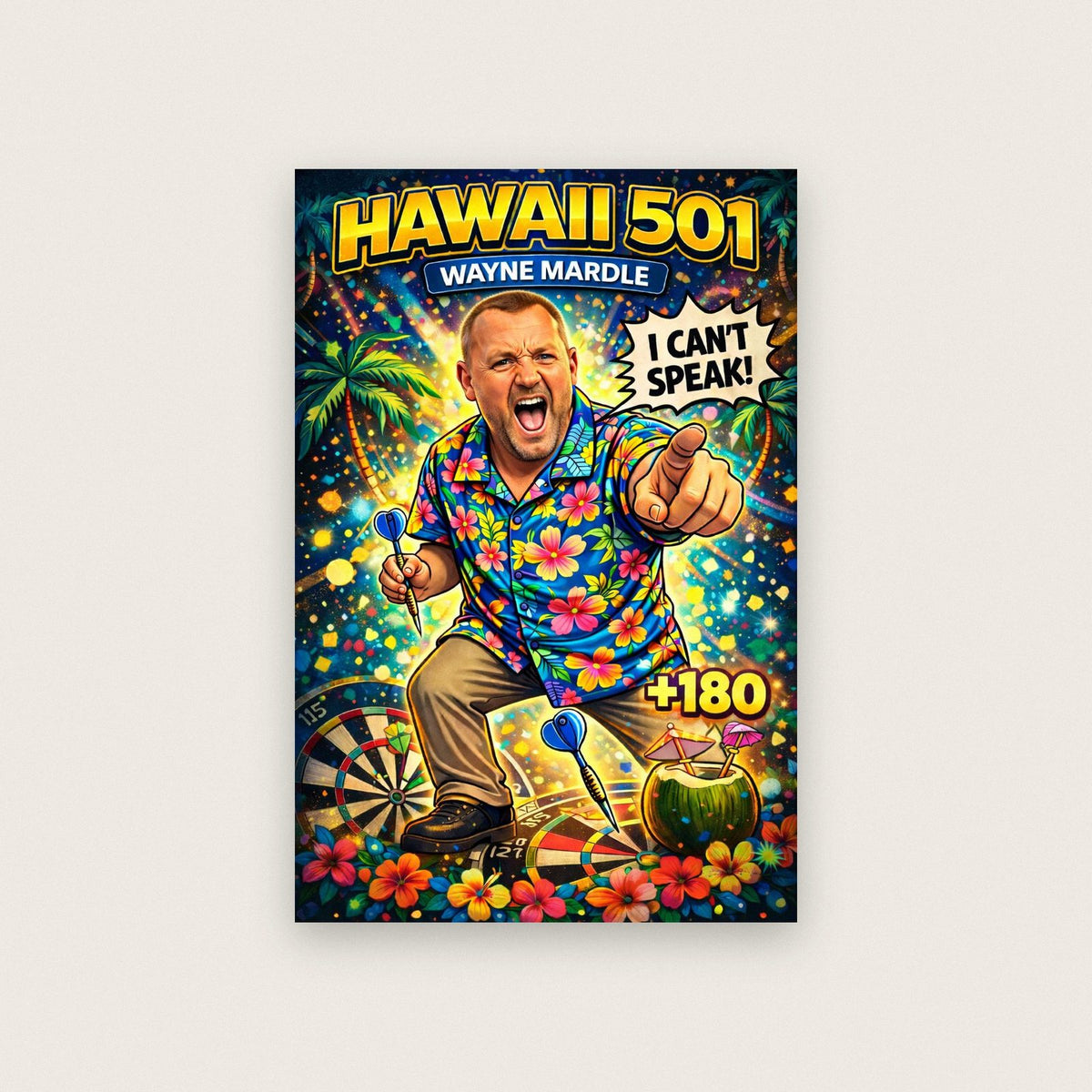 Hawaii 501 Wayne Mardle Darts Art Print