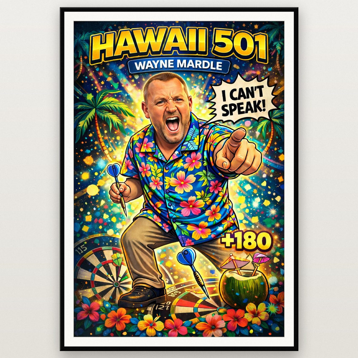 Hawaii 501 Wayne Mardle Darts Art Print