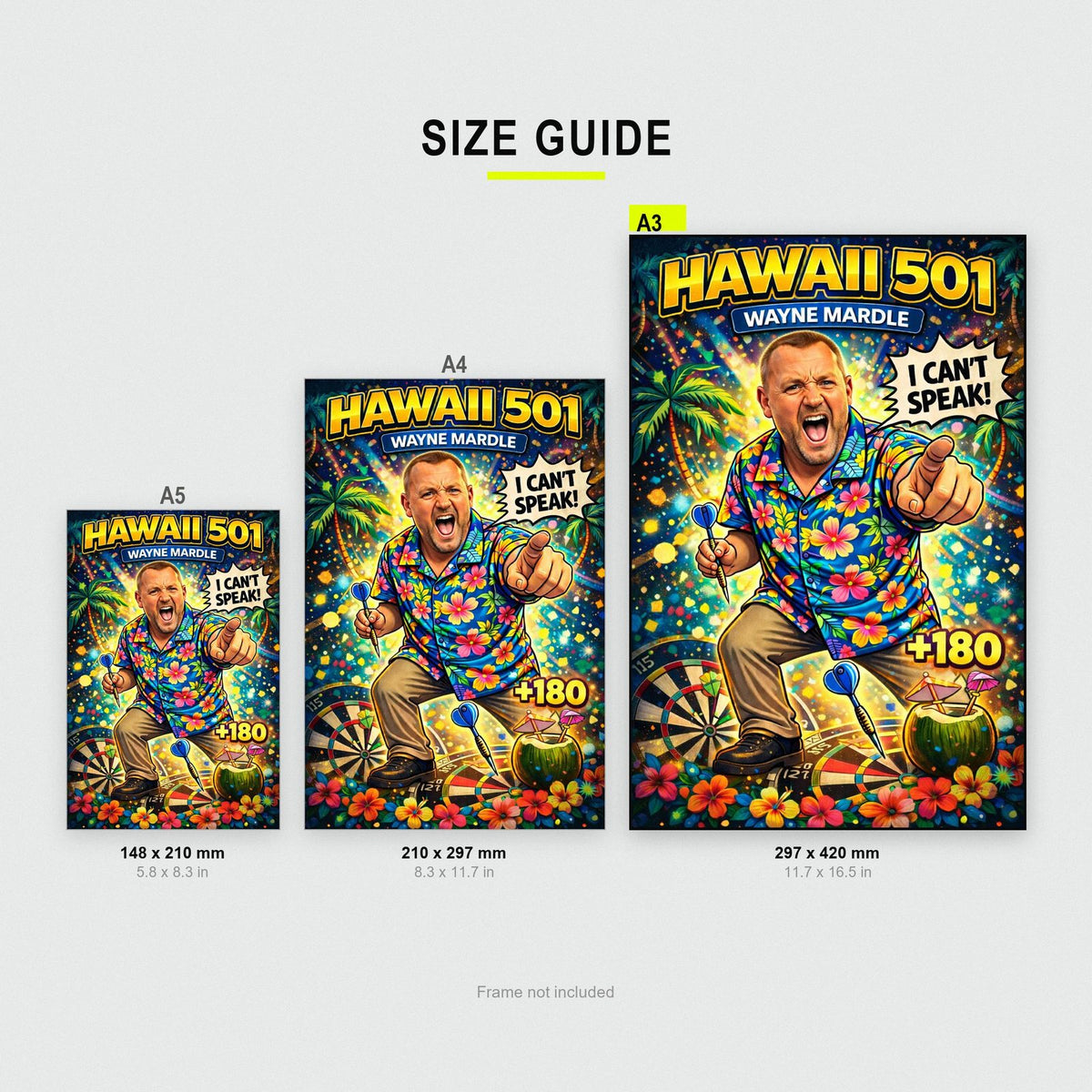 Hawaii 501 Wayne Mardle Darts Art Print