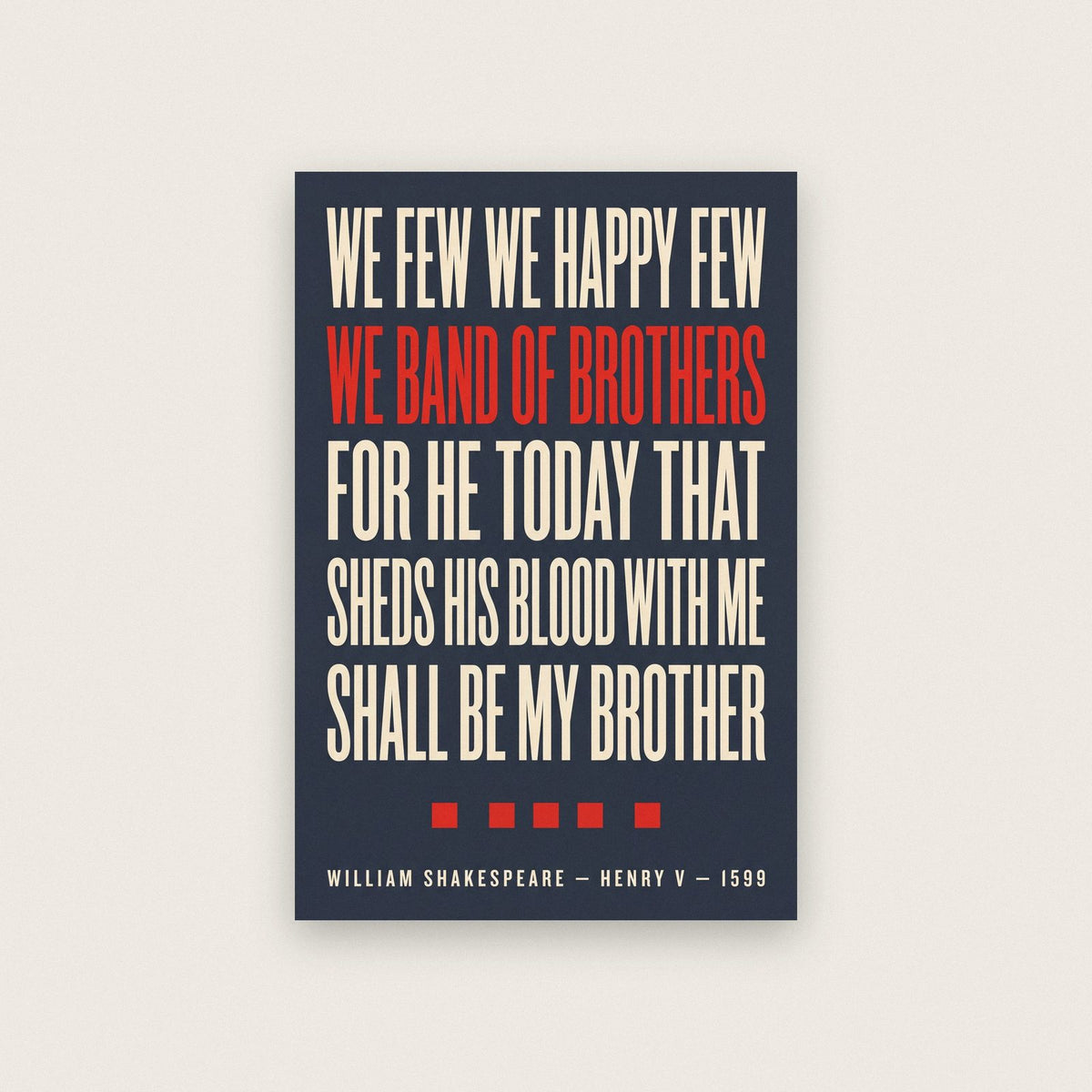 We Band Of Brothers Print